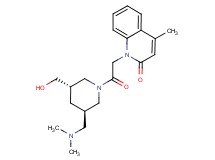 1-{2-[(3R*,5S*)-3-[(dimethylamino)methyl]-5-(hydroxymethyl)piperidin-1-yl]-2-oxoethyl}-4-methylquinolin-2(1H)-one