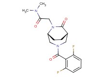 2-[(1S*,5R*)-3-(2,6-difluorobenzoyl)-7-oxo-3,6-diazabicyclo[3.2.2]non-6-yl]-N,N-dimethylacetamide