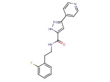 N-[2-(2-fluorophenyl)ethyl]-3-pyridin-4-yl-1H-pyrazole-5-carboxamide