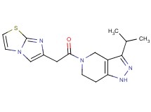 5-(imidazo[2,1-b][1,3]thiazol-6-ylacetyl)-3-isopropyl-4,5,6,7-tetrahydro-1H-pyrazolo[4,3-c]pyridine