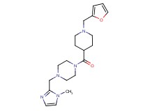 1-{[1-(2-furylmethyl)-4-piperidinyl]carbonyl}-4-[(1-methyl-1H-imidazol-2-yl)methyl]piperazine