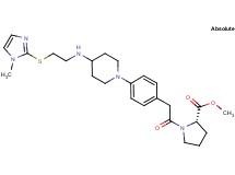 methyl 1-({4-[4-({2-[(1-methyl-1H-imidazol-2-yl)thio]ethyl}amino)-1-piperidinyl]phenyl}acetyl)-L-prolinate