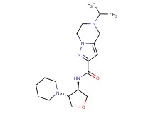 5-isopropyl-N-[(3R*,4R*)-4-piperidin-1-yltetrahydrofuran-3-yl]-4,5,6,7-tetrahydropyrazolo[1,5-a]pyrazine-2-carboxamide