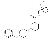 N-{[1-(hydroxymethyl)cyclobutyl]methyl}-1'-(pyridin-3-ylmethyl)-1,4'-bipiperidine-3-carboxamide