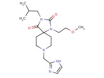 8-(1H-imidazol-2-ylmethyl)-3-isobutyl-1-(2-methoxyethyl)-1,3,8-triazaspiro[4.5]decane-2,4-dione