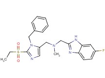1-[1-benzyl-2-(ethylsulfonyl)-1H-imidazol-5-yl]-N-[(6-fluoro-1H-benzimidazol-2-yl)methyl]-N-methylmethanamine