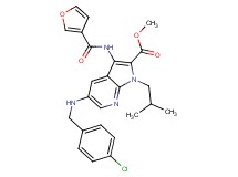 methyl 5-[(4-chlorobenzyl)amino]-3-(3-furoylamino)-1-isobutyl-1H-pyrrolo[2,3-b]pyridine-2-carboxylate