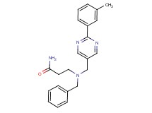 3-(benzyl{[2-(3-methylphenyl)pyrimidin-5-yl]methyl}amino)propanamide
