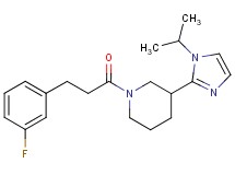 1-[3-(3-fluorophenyl)propanoyl]-3-(1-isopropyl-1H-imidazol-2-yl)piperidine