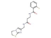 N-{3-[(2,3-dihydroimidazo[2,1-b][1,3]thiazol-6-ylmethyl)amino]-3-oxopropyl}-2-fluorobenzamide