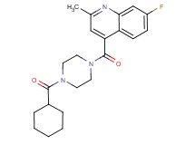 4-{[4-(cyclohexylcarbonyl)-1-piperazinyl]carbonyl}-7-fluoro-2-methylquinoline