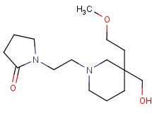 1-{2-[3-(hydroxymethyl)-3-(2-methoxyethyl)-1-piperidinyl]ethyl}-2-pyrrolidinone