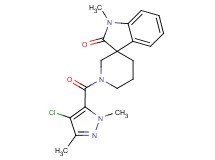 1'-[(4-chloro-1,3-dimethyl-1H-pyrazol-5-yl)carbonyl]-1-methylspiro[indole-3,3'-piperidin]-2(1H)-one