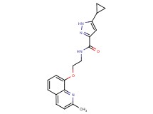 5-cyclopropyl-N-{2-[(2-methylquinolin-8-yl)oxy]ethyl}-1H-pyrazole-3-carboxamide