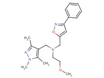 (2-methoxyethyl)[(3-phenylisoxazol-5-yl)methyl][(1,3,5-trimethyl-1H-pyrazol-4-yl)methyl]amine