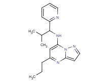 N-[2-methyl-1-(2-pyridinyl)propyl]-5-propylpyrazolo[1,5-a]pyrimidin-7-amine