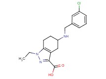 5-[(3-chlorobenzyl)amino]-1-ethyl-4,5,6,7-tetrahydro-1H-indazole-3-carboxylic acid
