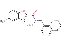 N,3,5-trimethyl-N-(8-quinolinylmethyl)-1-benzofuran-2-carboxamide