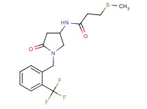 3-(methylthio)-N-{5-oxo-1-[2-(trifluoromethyl)benzyl]-3-pyrrolidinyl}propanamide