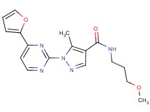 1-[4-(2-furyl)-2-pyrimidinyl]-N-(3-methoxypropyl)-5-methyl-1H-pyrazole-4-carboxamide