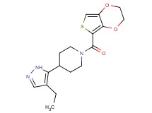 1-(2,3-dihydrothieno[3,4-b][1,4]dioxin-5-ylcarbonyl)-4-(4-ethyl-1H-pyrazol-5-yl)piperidine