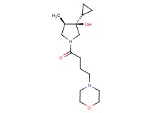 (3R*,4R*)-3-cyclopropyl-4-methyl-1-[4-(4-morpholinyl)butanoyl]-3-pyrrolidinol