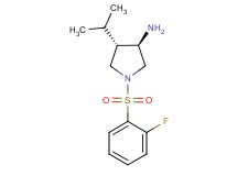 (3R*,4S*)-1-[(2-fluorophenyl)sulfonyl]-4-isopropyl-3-pyrrolidinamine