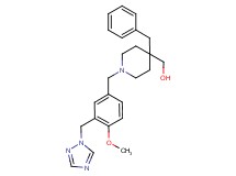 {4-benzyl-1-[4-methoxy-3-(1H-1,2,4-triazol-1-ylmethyl)benzyl]-4-piperidinyl}methanol