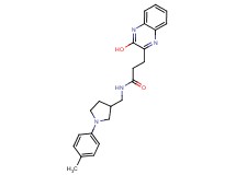 3-(3-hydroxy-2-quinoxalinyl)-N-{[1-(4-methylphenyl)-3-pyrrolidinyl]methyl}propanamide