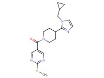 5-({4-[1-(cyclopropylmethyl)-1H-imidazol-2-yl]-1-piperidinyl}carbonyl)-2-(methylthio)pyrimidine