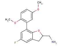 1-[7-(2,5-dimethoxyphenyl)-5-fluoro-2,3-dihydro-1-benzofuran-2-yl]methanamine