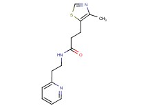 3-(4-methyl-1,3-thiazol-5-yl)-N-[2-(2-pyridinyl)ethyl]propanamide