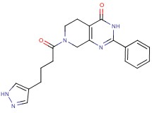 2-phenyl-7-[4-(1H-pyrazol-4-yl)butanoyl]-5,6,7,8-tetrahydropyrido[3,4-d]pyrimidin-4(3H)-one