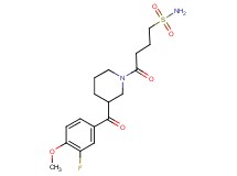 4-[3-(3-fluoro-4-methoxybenzoyl)piperidin-1-yl]-4-oxobutane-1-sulfonamide