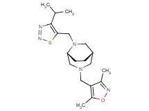 (1S*,5R*)-3-[(3,5-dimethylisoxazol-4-yl)methyl]-6-[(4-isopropyl-1,2,3-thiadiazol-5-yl)methyl]-3,6-diazabicyclo[3.2.2]nonane