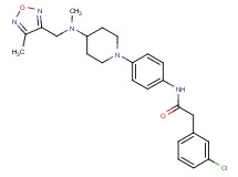 2-(3-chlorophenyl)-N-[4-(4-{methyl[(4-methyl-1,2,5-oxadiazol-3-yl)methyl]amino}-1-piperidinyl)phenyl]acetamide