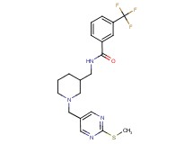 N-[(1-{[2-(methylthio)-5-pyrimidinyl]methyl}-3-piperidinyl)methyl]-3-(trifluoromethyl)benzamide