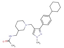 N-[(1-{[3-(4-cyclohexylphenyl)-1-methyl-1H-pyrazol-4-yl]methyl}-3-piperidinyl)methyl]acetamide