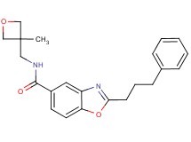 N-[(3-methyl-3-oxetanyl)methyl]-2-(3-phenylpropyl)-1,3-benzoxazole-5-carboxamide