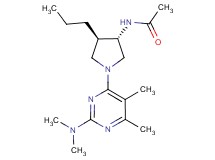 N-{(3S*,4R*)-1-[2-(dimethylamino)-5,6-dimethyl-4-pyrimidinyl]-4-propyl-3-pyrrolidinyl}acetamide