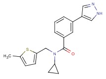 N-cyclopropyl-N-[(5-methyl-2-thienyl)methyl]-3-(1H-pyrazol-4-yl)benzamide