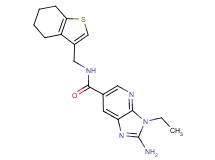 2-amino-3-ethyl-N-(4,5,6,7-tetrahydro-1-benzothien-3-ylmethyl)-3H-imidazo[4,5-b]pyridine-6-carboxamide