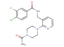 N-{[2-(4-acetyl-1-piperazinyl)-3-pyridinyl]methyl}-4-chloro-3-fluorobenzamide