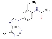 N-[2-ethyl-4-(6-methyl-9H-purin-9-yl)phenyl]acetamide