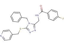N-({4-benzyl-5-[(4-pyridinylmethyl)thio]-4H-1,2,4-triazol-3-yl}methyl)-4-fluorobenzamide