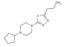 1-cyclopentyl-4-(5-propyl-1,3,4-oxadiazol-2-yl)piperazine