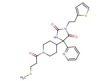 5-{1-[3-(methylthio)propanoyl]-4-piperidinyl}-5-(2-pyridinyl)-3-[2-(2-thienyl)ethyl]-2,4-imidazolidinedione