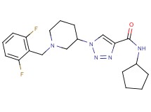 N-cyclopentyl-1-[1-(2,6-difluorobenzyl)-3-piperidinyl]-1H-1,2,3-triazole-4-carboxamide