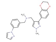 1-[3-(2,3-dihydro-1,4-benzodioxin-6-yl)-1-methyl-1H-pyrazol-4-yl]-N-methyl-N-[3-(1H-pyrazol-1-yl)benzyl]methanamine