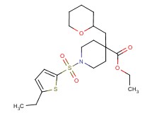 ethyl 1-[(5-ethyl-2-thienyl)sulfonyl]-4-(tetrahydro-2H-pyran-2-ylmethyl)-4-piperidinecarboxylate
